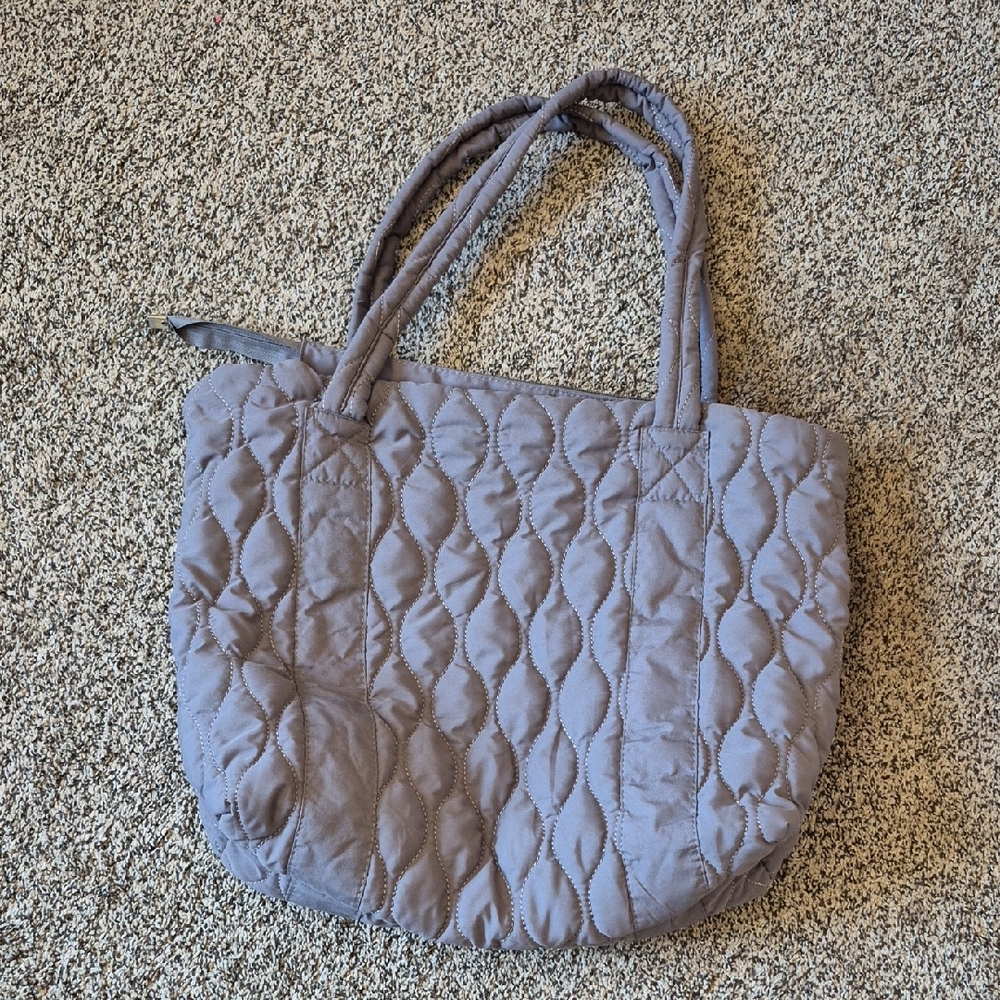 Quilted Gray Tote